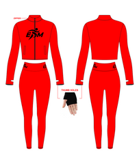 Red/ Black Zippered Set
