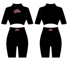 Black/Pink Crop Set